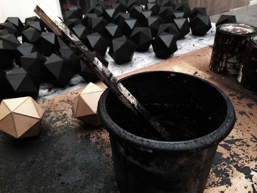 process pigmenting the icosahedrons