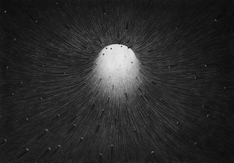 Hole of light | charcoal on paper 2014 | 73 x 51 cm